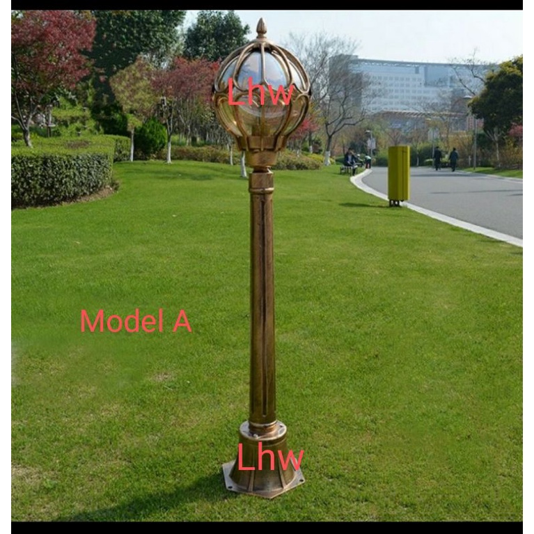 Jual Lampu hias tiang taman bola klasik outdoor indoor dekorasi taman