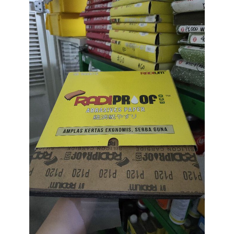 Jual amplas Radium Japan radiproof abrasive paper silicon carbide