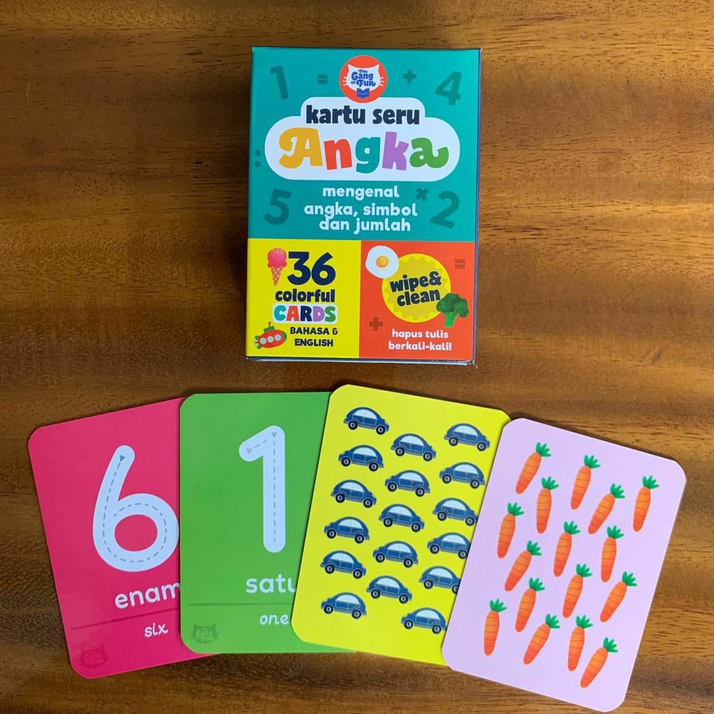 Jual Promo Kartu Seru Angka Mengenal Angka, Simbol dan Jumlah The Gang ...
