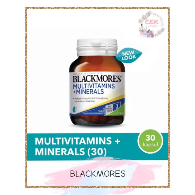 Jual BLACKMORES MULTIVITAMINS MULTIVITAMIN + MINERALS MINERAL 30