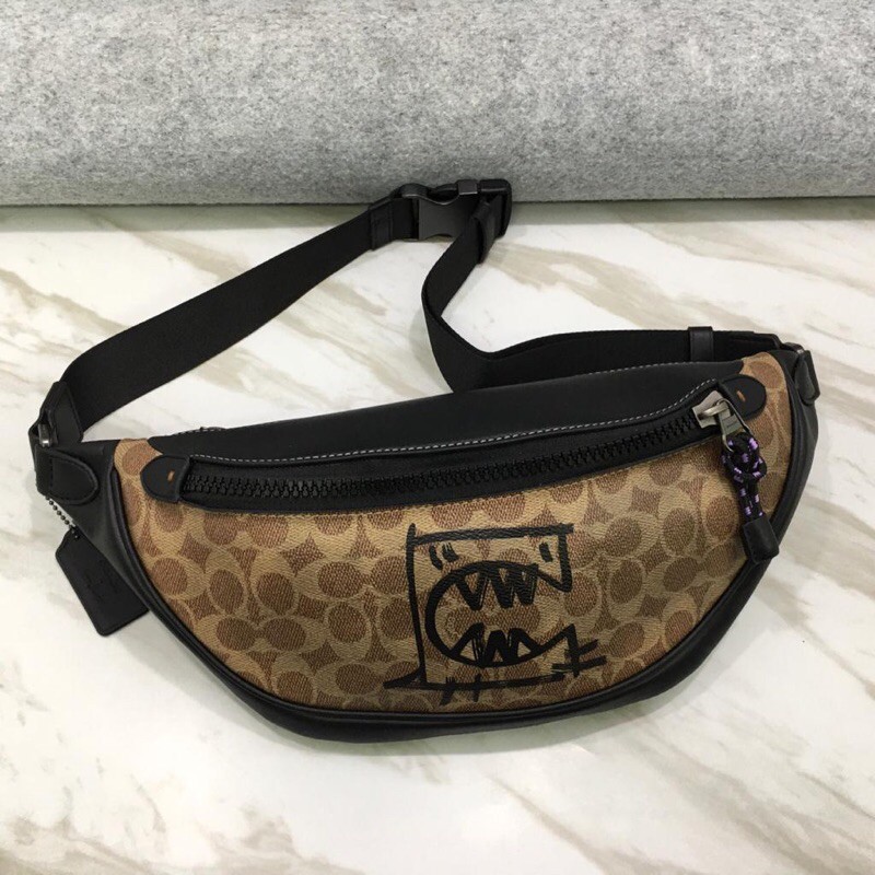 Jual COACH Rivington Rexy In Signature Canvas Belt Waist Bag tas