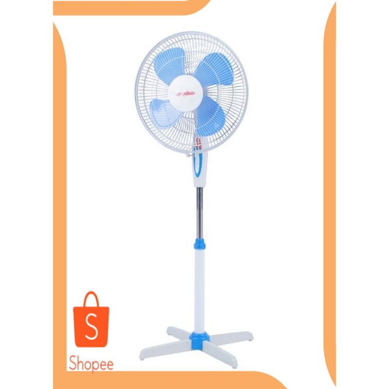 Jual Kipas Angin 16 Stand Fan Berdiri Awet Niko Kaki Bulat Silang Inch