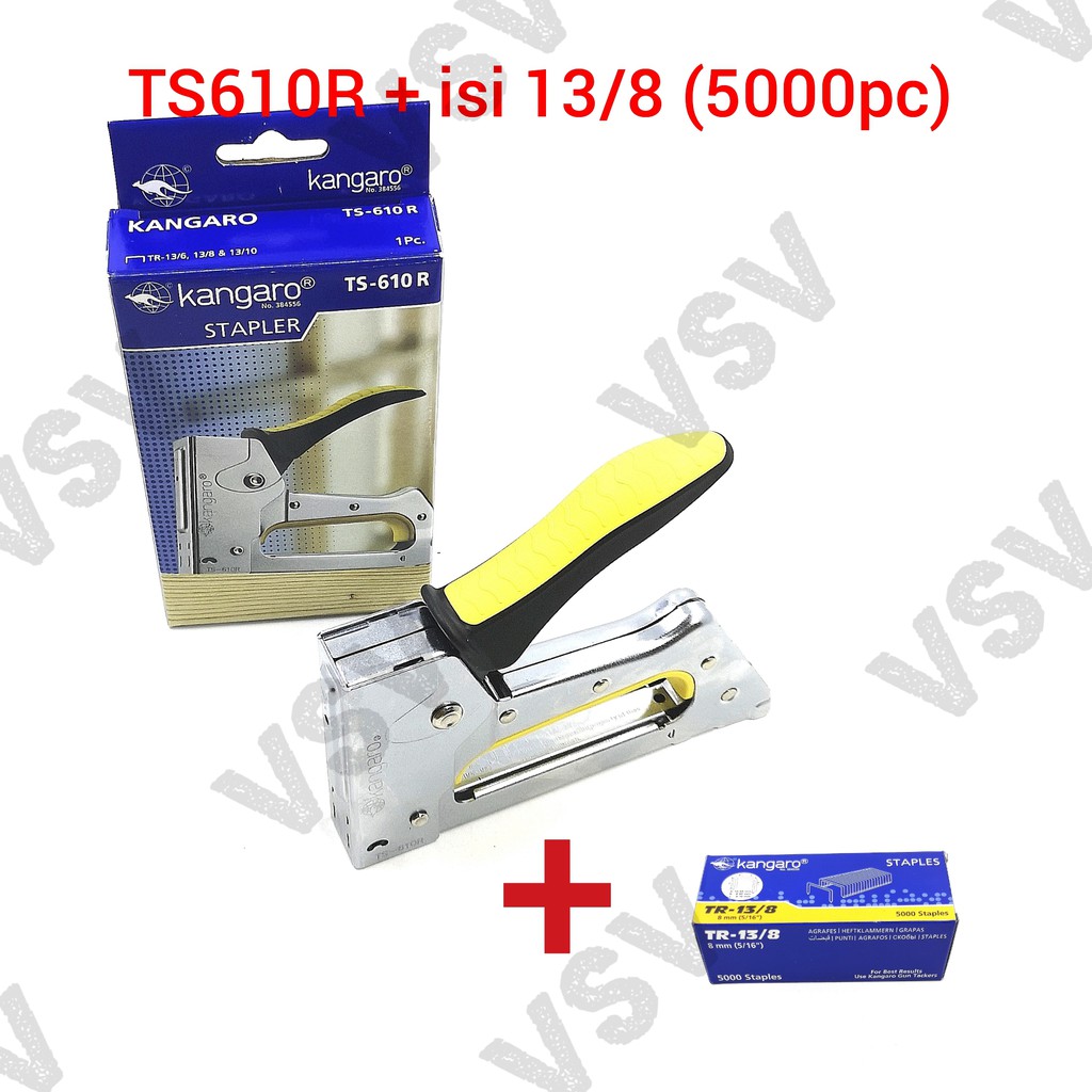 Jual Kangaro Stapler Ts 610r Isi Staples Kangaro 13 8 Gun Tacker