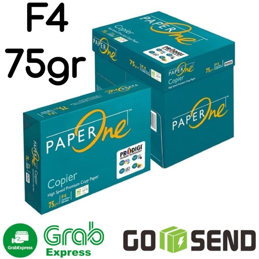 Jual Kertas Hvs F4 Paper One 75 Gr 75gr Khusus Gosend Grab Shopee