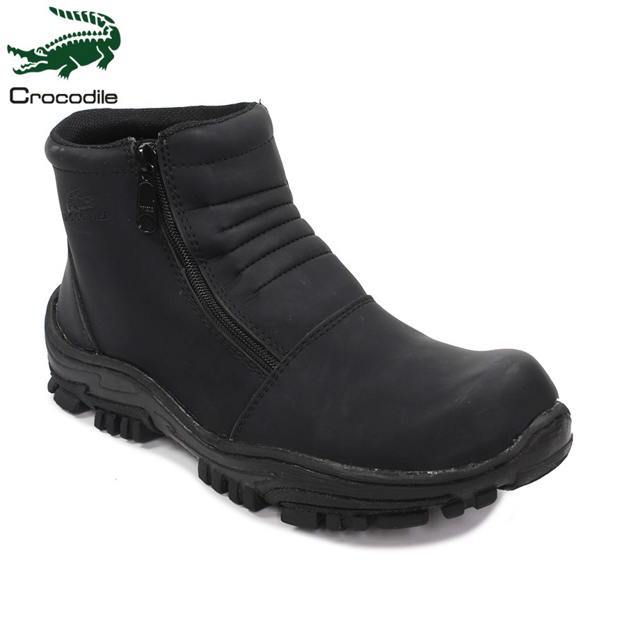 Jual sepatu safety boots pria crocodile struts sleting ujungbesi steel