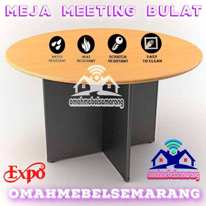 Jual Meja Meeting Rapat Bulat EXPO MPR Round Meeting Table Minimalis ...