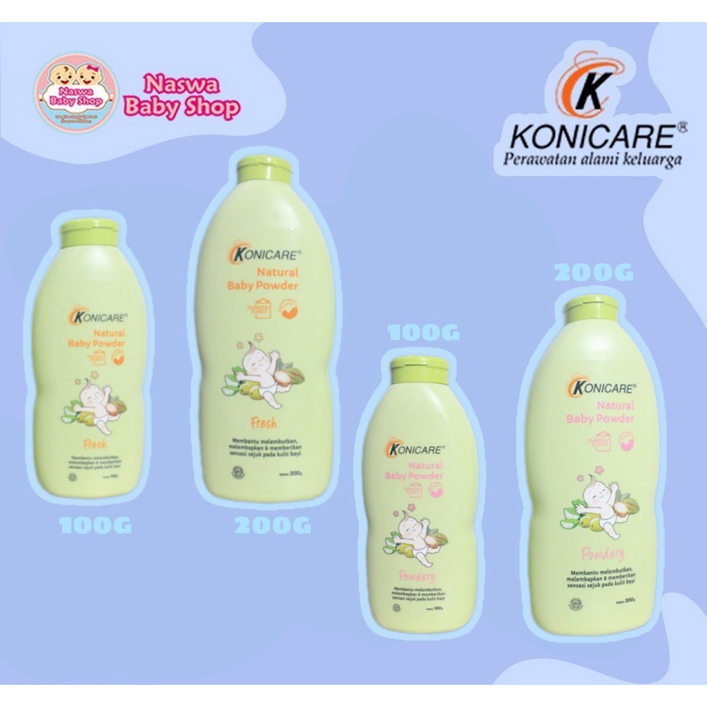 Jual Konicare Natural Baby Powder Fresh & Powdery 100g 200gr | Shopee ...