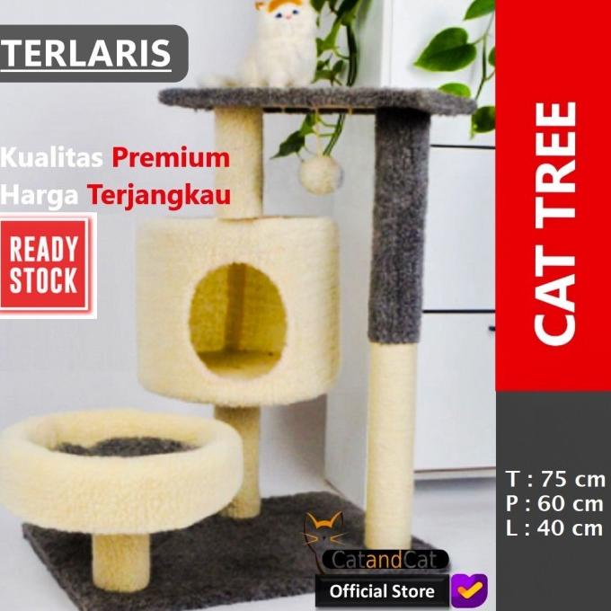 Jual Cat Tree premium, elegan dan minimalis, bahan lembut dan struktur ...
