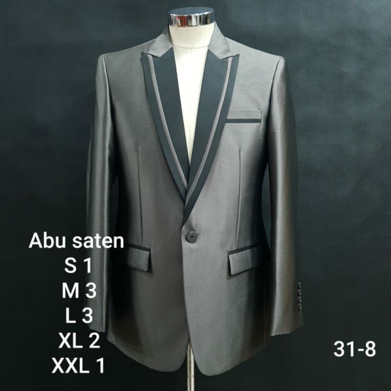 Jual Setelan Jas Abu Abu Jas Pengantin Jas Wedding Jas Nikah Jas Slim Fit Jas Pesta Jas Pria 2387