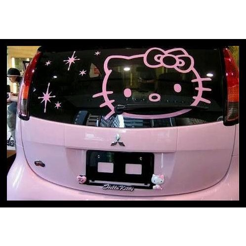 Jual Stiker Kepala Hello Kitty Kaca Belakang Mobil Pink Car Decal ...