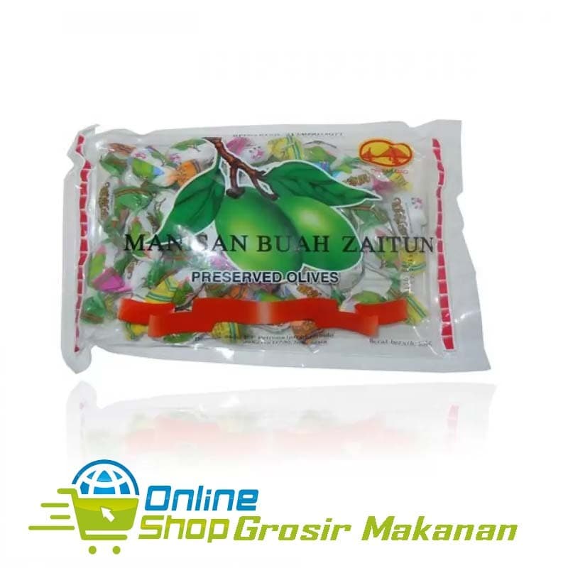 Jual Cemilan Aneka Manisan Buah Kana Buah Zaitun Tanpa Biji 250gr