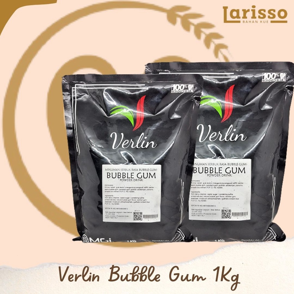 Jual VERLIN POWDER DRINK SERBUK MINUMAN RASA BUBBLE GUM PERMEN KARET ...