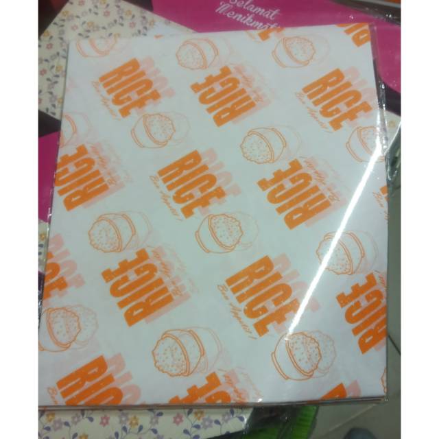 Jual Kertas Pembungkus Nasi Isi S Motif Random Shopee Indonesia