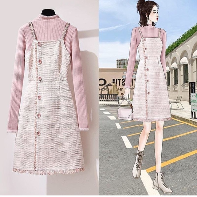 Dress korea shopee sale