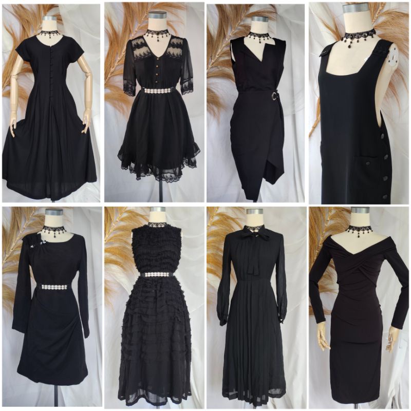 Jual dress hitam black dress premium | Shopee Indonesia
