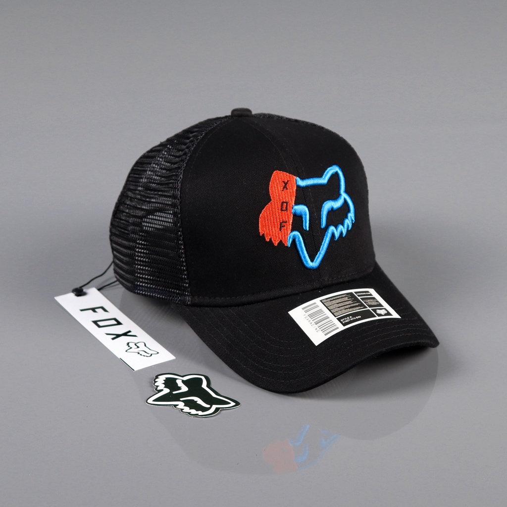 Jual TOPI TRUCKER FOX HF (BLACK) | TOPI CEKUNG | TOPI DATAR | TOPI ...