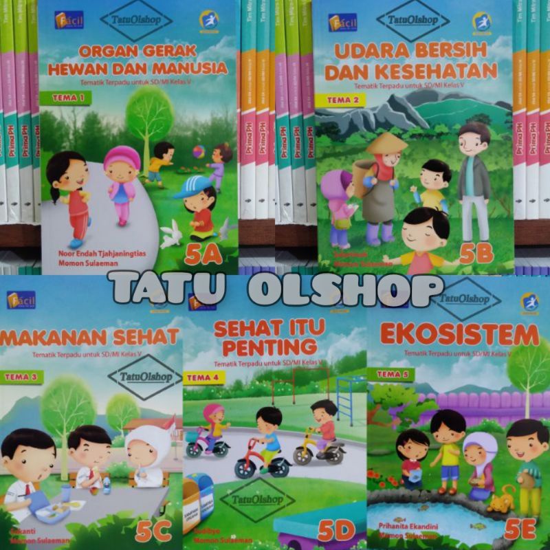 Jual Buku Tematik Terpadu Facil SD Kelas 5 Paket Semester 1 Jilid 5a 5b ...