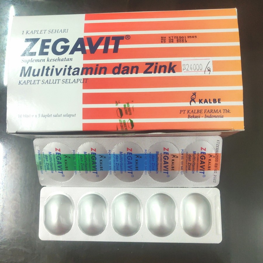 Jual Zegavit Multivitamin Zink Strip Kaplet Shopee Indonesia