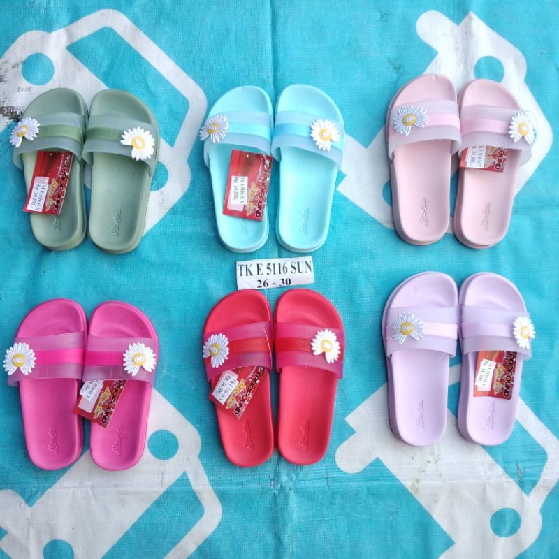 SANDAL SELOP TANGGUNG ANAK CEWEK NEW ERA TK E 5116 SUN FLOWERS