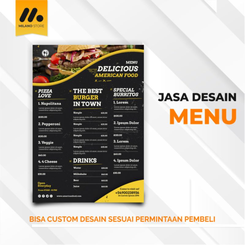 Jual Jasa Desain Menu Makanan / Minuman Murah - Revisi Sampai Cocok ...