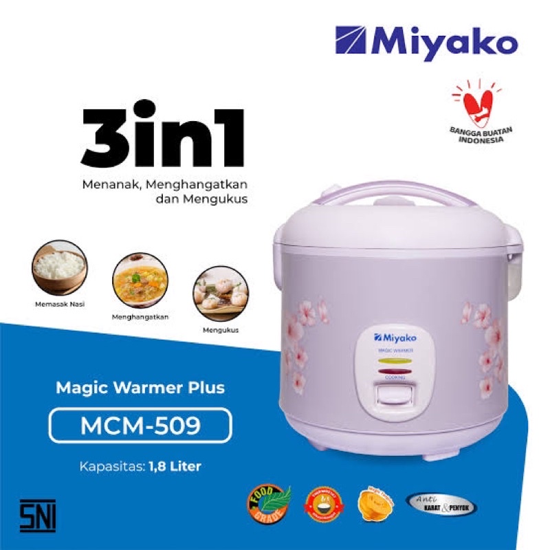 Jual Rice Cooker Stainless Steel Sanken SJ130H 1 Liter Panci