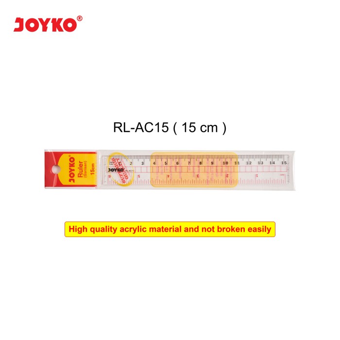 Jual Joyko Acrylic Ruler Penggaris Akrilik | Shopee Indonesia