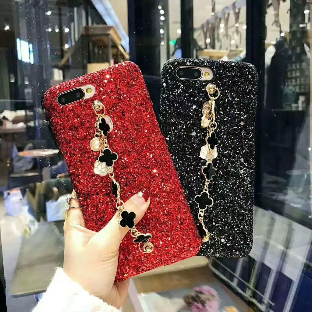 Jual case glitter motif rantai bunga Xiaomi redmi 5 hotwav M5 note 8 ...