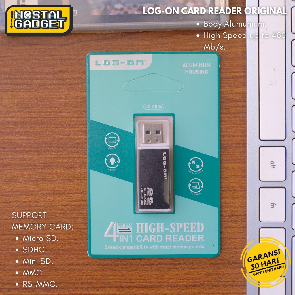 Jual LOG-ON Card Reader USB Micro SD MMC SDHC Original | Shopee Indonesia