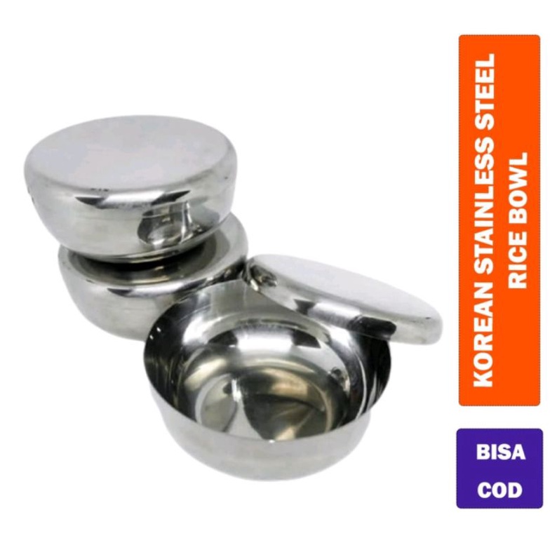 Jual Mangkok Stainless Korea Korean Rice Bowl Stainless Shopee