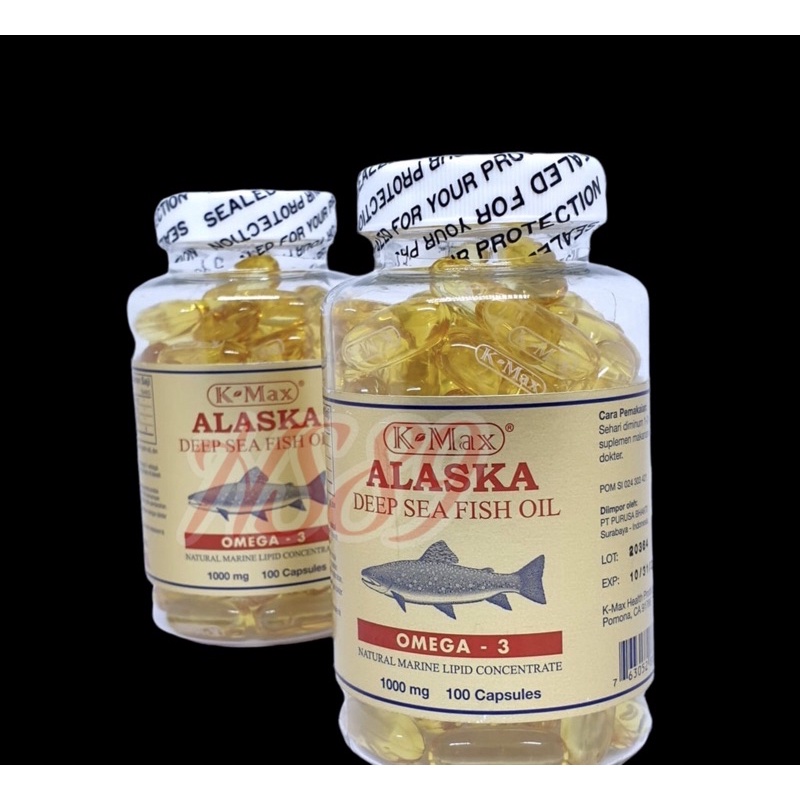 Jual Kmax Alaska Deep Sea Fish Liver Oil Omega 3,6,9 (Isi 100) Putih