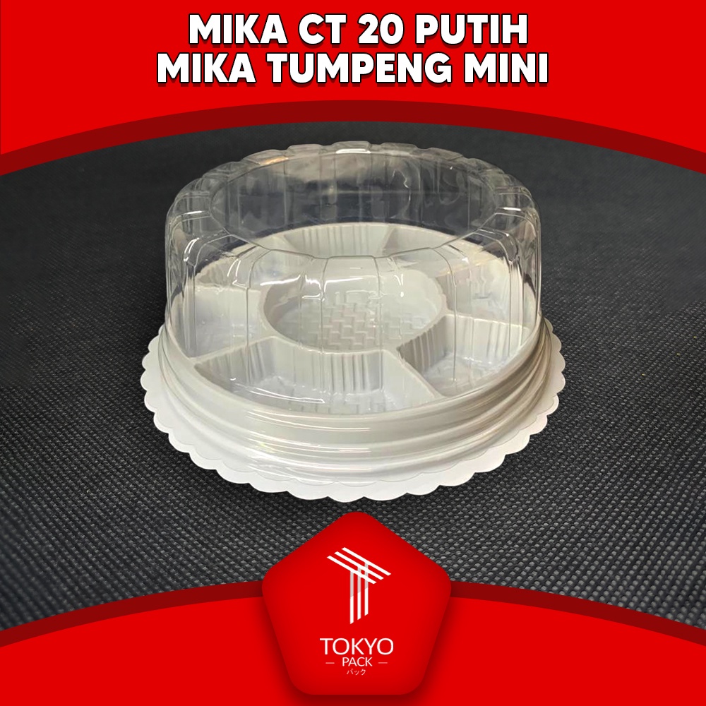 Jual Mika Cake Tray 20 Putih Mika Bulat Sekat Mika Tumpeng Mini