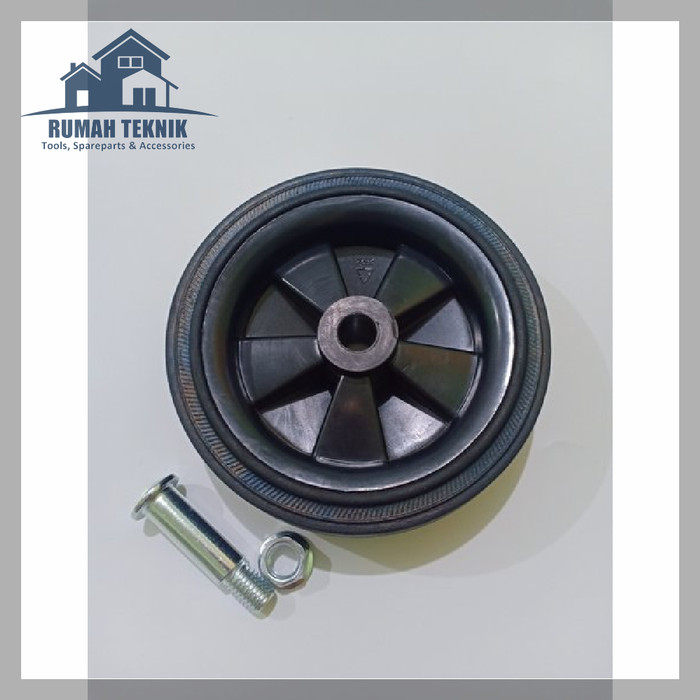 Jual Roda Kompresor Angin Portable Hitam Kecil 120 mm x 12 mm | Shopee ...