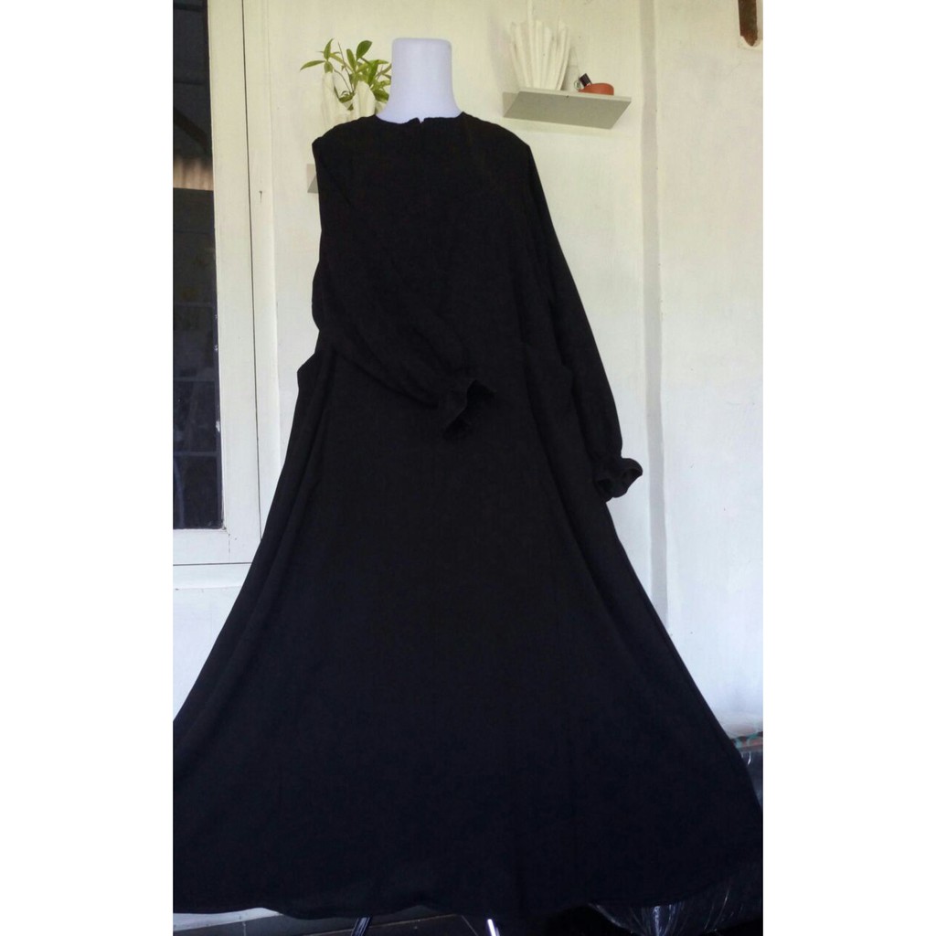 Jual Gamis HItam Jet Black | Shopee Indonesia