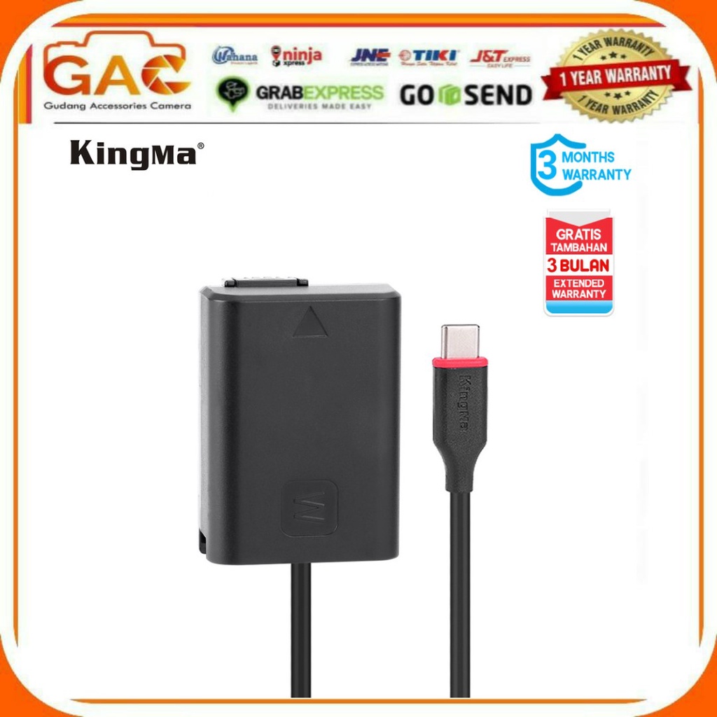 Jual Kingma Type C Usb Dummy Battery For Sony Np Fw50 Power Adapter Shopee Indonesia