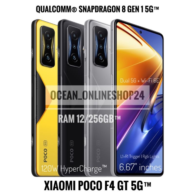 POCO F4 GT 12GBRAM 256GB ROM サイバーイエロー Xiaomi Poco F4 GT 128GB 8GB RAM (FACTORY UNLOCKED) 6.67