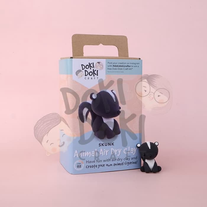 Jual Animal Clay Craft Kit - DIY - Skunk Kerajinan Tangan | Shopee ...