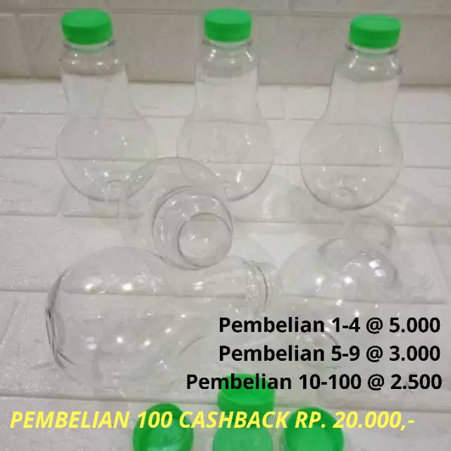 Jual Botol Plastik Lampu Ml Botol Bohlam Botol Juice Kemasan