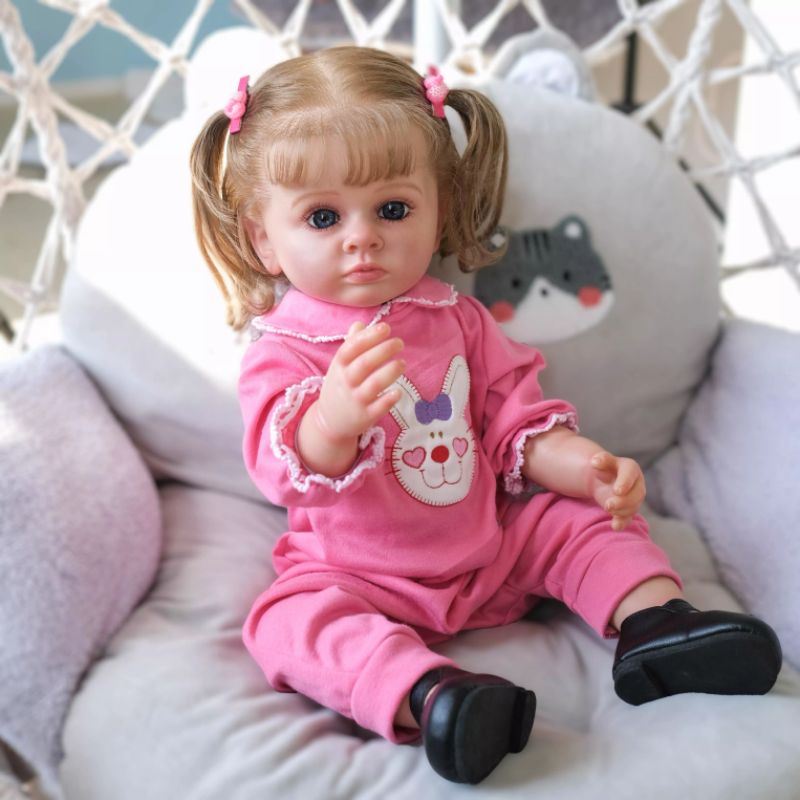 55cm Full Silicone Submersible Realistic Doll – Autumn/Winter Knitted Sweater Style with Smiling Dimples – Premium Niche Gift