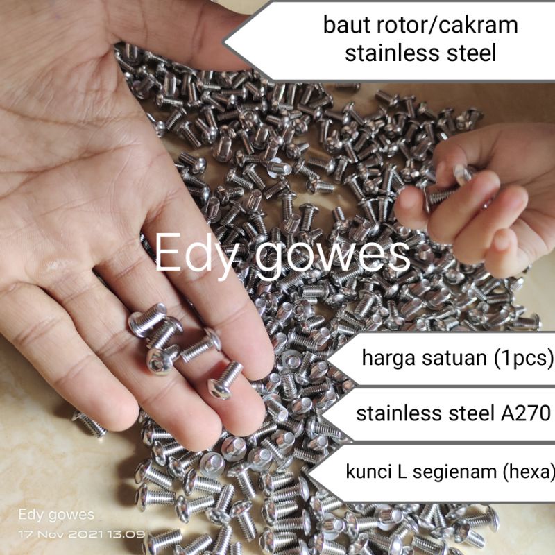 Jual baut rotor stainless steel baut rotor cakram sepeda stainless ...