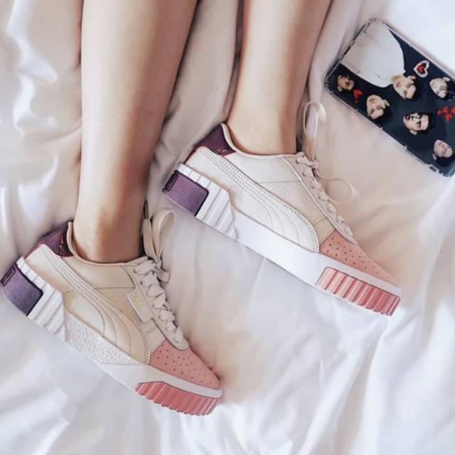 Puma cali remix store sneakers pastel parchment