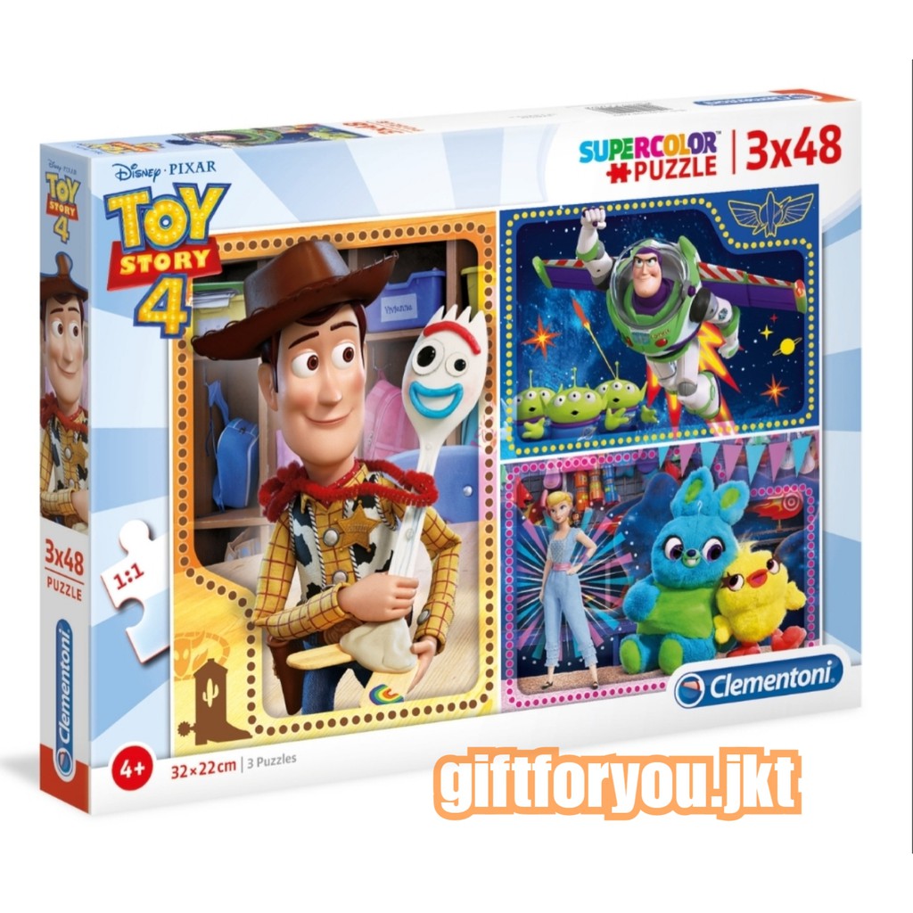 Jual Clementoni Puzzle 3x48 Pieces Toys Story 4 Disney Pixar Original ...