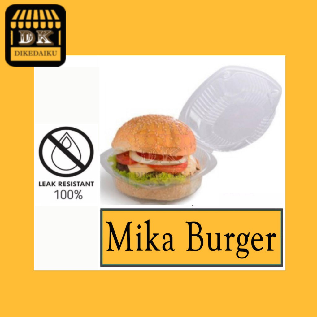 Jual Mika Burger Hamburger / Mika Roti / Mika Bolu Plastik Bening ( 50 ...