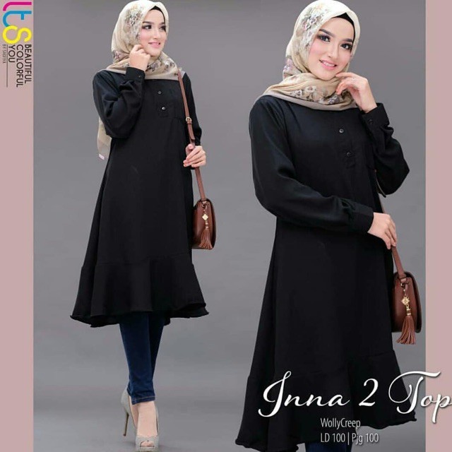 Jual santi Inna Top fashion muslim | Shopee Indonesia