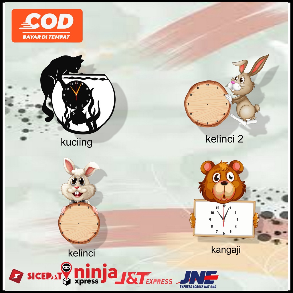 Jual JAM DINDING KAYU MINIMALIS MODERN UNIK ANIMASI/ANIME TERBARU KECE