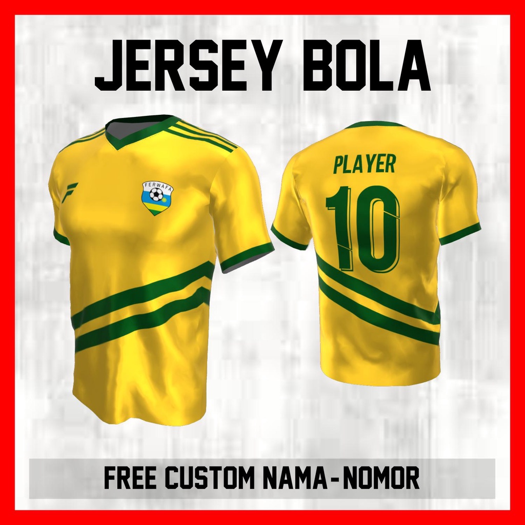 Jual Kaos Bola Jersey Rwanda Timnas Negara Garis Bahu Baju Custom Nama ...