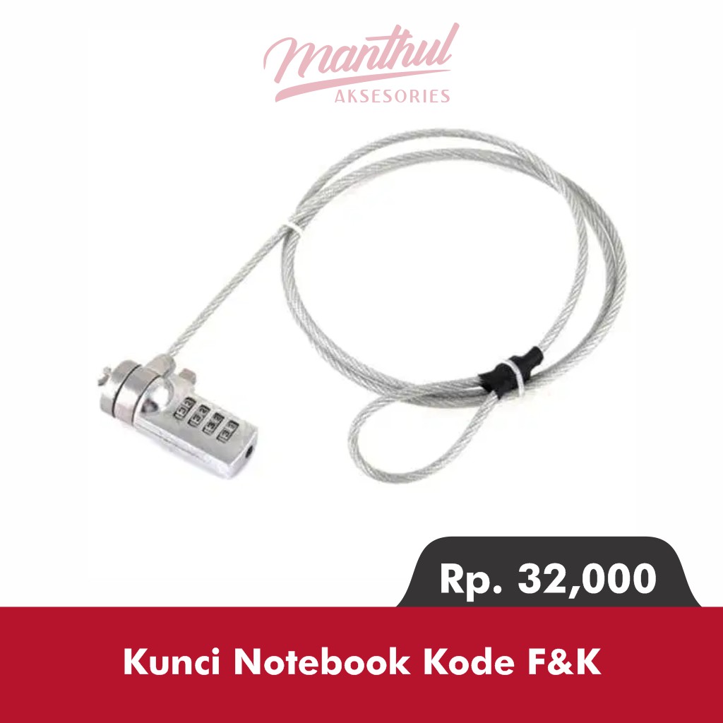 Jual Kunci Notebook Laptop F&K Nomor Pin numerik Security Lock | Shopee ...