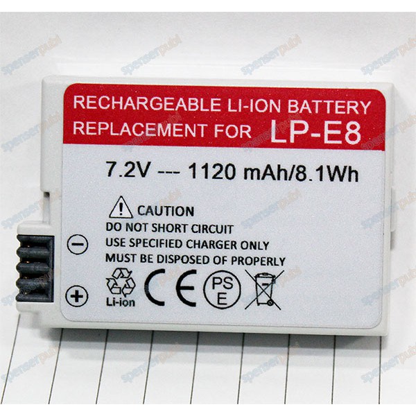 DSTE 2x Batteria LP-E8 2100mAh + Caricabatterie Doppio USB Con Display LCD Per Canon EOS 550D, 600D, 650D, 700D, Rebel T2i, T3i, T4i, T5i - 2