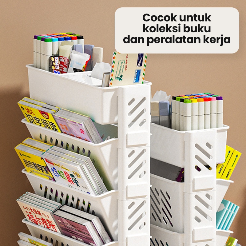 Jual Starlight Rak Buku Dorong Rak Serbaguna Buku Portable Rak Troli ...