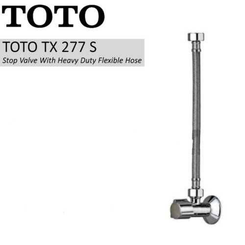Jual Stop Kran TOTO TX277S With Heavy Duty Flexible Hose / Selang