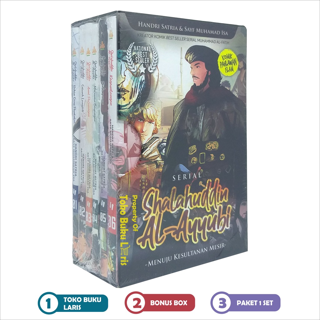 Jual Komik Shalahuddin Al-Ayyubi BOX Komplit 1set Jilid 1 2 3 4 5 6 ...